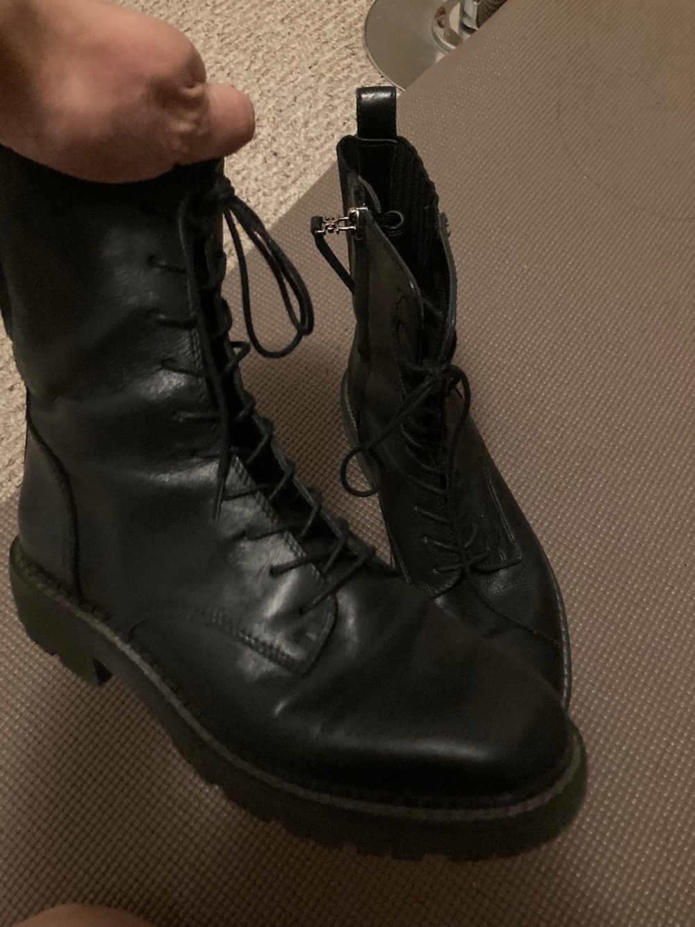 Like new women’s 8 Sam Edelman black genuine leather moto ankle boots